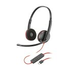 Poly Blackwire 3220 Stereo USB-C Headset with USB-C/A adapter